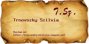 Trnovszky Szilvia névjegykártya
